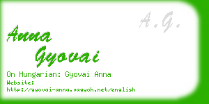 anna gyovai business card